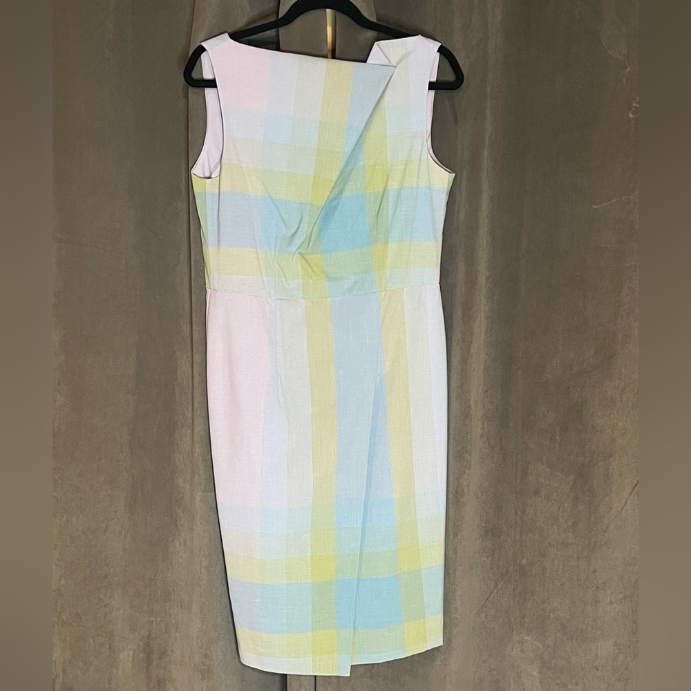 Pastel plaid spring WORTH dress - size 8 - vintage - perfect condition - Picture 6 of 6